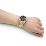  Shop Authentic Guess Sparkler Diamonds Black Dial Gold Steel Strap Watch for Women - GW0111L2 - Luxxuri