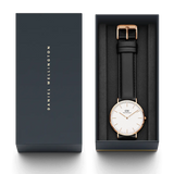  Shop Authentic Daniel Wellington Classic Sheffield White Dial Black Leather Strap Watch For Men - DW00100084 - Luxxuri