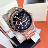  Shop Authentic Michael Kors Layton Chronograph Black Dial Two Tone Steel Strap Watch For Men - MK8913 - Luxxuri