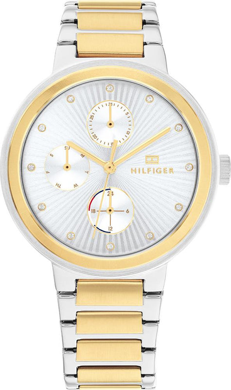  Shop Authentic Tommy Hilfiger Joy Chronograph Silver Dial Two Tone Steel Strap Watch for Women - 1782534 - Luxxuri