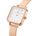  Shop Authentic Daniel Wellington Quadro Studio White Dial Rose Gold Mesh Strap Watch For Women - DW00100517 - Luxxuri