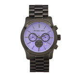  Shop Authentic Michael Kors Runway Chronograph Purple Dial Black Steel Strap Watch For Women - MK5954 - Luxxuri