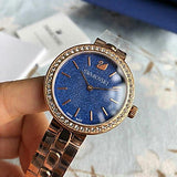  Shop Authentic Swarovski Daytime Glittering Blue Dial Rose Gold Steel Strap Watch for Women - 5182277 - Luxxuri