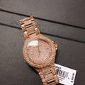 Michael Kors Camille Crystal Rose Gold Dial Rose Gold Steel Strap Watch for Women - MK5862