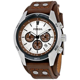  Shop Authentic Fossil Coachman Chronograph Silver Dial Brown Leather Strap Watch for Men - CH2565 - Luxxuri