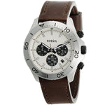  Shop Authentic Fossil Retro Traveler Chronograph White Dial Brown Leather Strap Watch for Men - CH2886 - Luxxuri