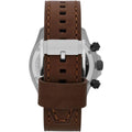 Fossil Retro Traveler Chronograph White Dial Brown Leather Strap Watch for Men - CH2886
