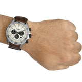  Shop Authentic Fossil Retro Traveler Chronograph White Dial Brown Leather Strap Watch for Men - CH2886 - Luxxuri