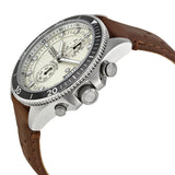  Shop Authentic Fossil Wakefield Chronograph White Dial Brown Leather Strap Watch for Men - CH2943 - Luxxuri