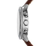  Shop Authentic Fossil Wakefield Chronograph White Dial Brown Leather Strap Watch for Men - CH2943 - Luxxuri