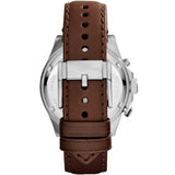  Shop Authentic Fossil Wakefield Chronograph White Dial Brown Leather Strap Watch for Men - CH2943 - Luxxuri
