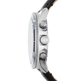  Shop Authentic Fossil Wakefield Chronograph Blue Dial Black Leather Strap Watch for Women - CH2945 - Luxxuri