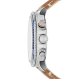  Shop Authentic Fossil Bowman Chronograph Blue Dial Brown Leather Strap Watch for Men - FS5602 - Luxxuri