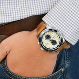  Shop Authentic Fossil Wakefield Chronograph Cream Dial Brown Leather Strap Watch for Men - CH2951 - Luxxuri