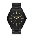 Michael Kors Mini Slim Runway Black Dial Black Steel Strap Watch for Women - MK3587