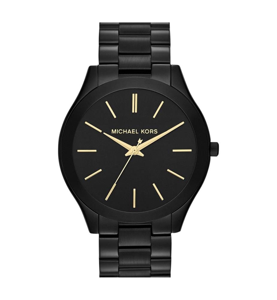  Shop Authentic Michael Kors Mini Slim Runway Black Dial Black Steel Strap Watch for Women - MK3587 - Luxxuri