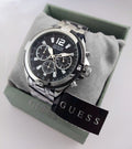  Shop Authentic Guess Surge Chronograph Black Dial Silver Steel Strap Watch for Men - W1258G1 - Luxxuri