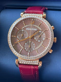  Shop Authentic Swarovski Passage Chrono Red Dial Red Leather Strap Watch for Women - 5580345 - Luxxuri