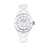  Shop Authentic Chanel J12 Diamonds Ceramic White Dial White Steel Strap Watch for Women - J12 H1628 - Luxxuri