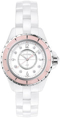  Shop Authentic Chanel J12 Quartz Diamonds Ceramic White Dial White Steel Strap Watch for Women - J12 H4466 - Luxxuri