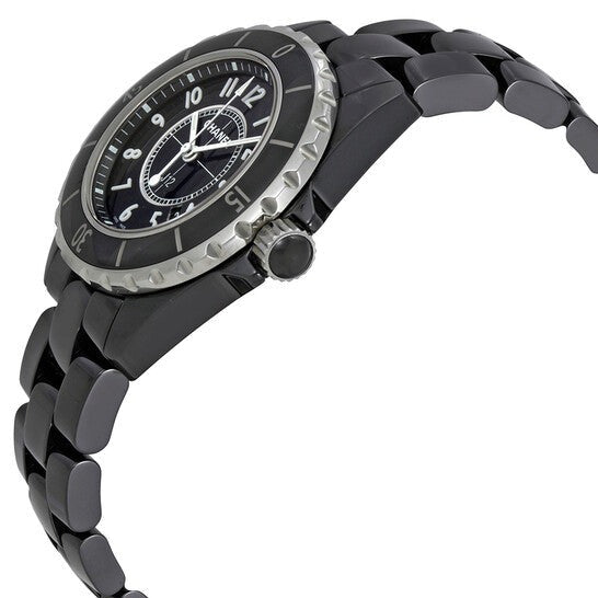 Chanel J12 Quartz Ceramic Black Dial Black Steel Strap Watch for Women - J12 H0682