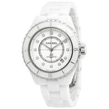  Shop Authentic Chanel J12 Quartz Diamonds White Dial White Steel Strap Watch for Women - J12 H3110 - Luxxuri