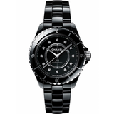  Shop Authentic Chanel J12 Quartz Diamonds Black Dial Black Steel Strap Watch for Women - J12 H5701 - Luxxuri