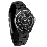  Shop Authentic Chanel J12 Quartz Black Dial Black Steel Strap Watch for Women - J12 H5695 - Luxxuri