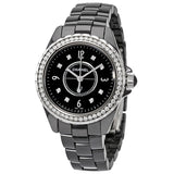  Shop Authentic Chanel J12 Diamonds Ceramic Black Dial Black Steel Strap Watch for Women - J12 H3108 - Luxxuri