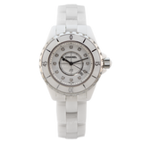  Shop Authentic Chanel J12 Diamonds Ceramic White Dial White Steel Strap Watch for Women - J12 H1628 - Luxxuri