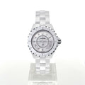  Shop Authentic Chanel J12 Diamonds Quartz Ceramic White Dial White Steel Strap Watch for Women - J12 H2422 - Luxxuri