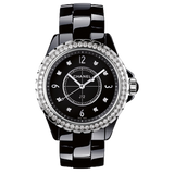  Shop Authentic Chanel J12 Diamonds Ceramic Black Dial Black Steel Strap Watch for Women - J12 H3108 - Luxxuri