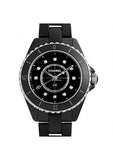  Shop Authentic Chanel J12 Quartz Diamonds Black Dial Black Steel Strap Watch for Women - J12 H5701 - Luxxuri