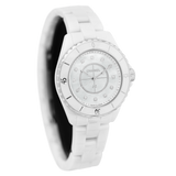  Shop Authentic Chanel J12 Diamonds Mother of Pearl White Dial White Steel Strap Watch for Women - J12 H5704 - Luxxuri