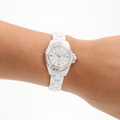  Shop Authentic Chanel J12 Quartz Diamonds Ceramic White Dial White Steel Strap Watch for Women - J12 H4466 - Luxxuri