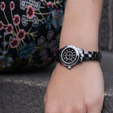  Shop Authentic Chanel J12 Diamonds Black Dial Black Steel Strap Watch for Women - J12 H2569 - Luxxuri