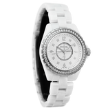  Shop Authentic Chanel J12 Quartz Diamonds White Dial White Steel Strap Watch for Women - J12 H3110 - Luxxuri