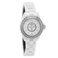  Shop Authentic Chanel J12 Diamonds Quartz White Dial White Steel Strap Watch for Women - J12 H2572 - Luxxuri
