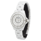  Shop Authentic Chanel J12 Diamonds Quartz Mother of Pearl White Dial White Steel Strap Watch for Women - J12 H2570 - Luxxuri