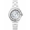  Shop Authentic Chanel J12 Diamonds Mother of Pearl White Dial White Steel Strap Watch for Women - J12 H5704 - Luxxuri