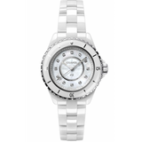  Shop Authentic Chanel J12 Diamonds Mother of Pearl White Dial White Steel Strap Watch for Women - J12 H5704 - Luxxuri