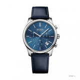  Shop Authentic Hugo Boss Time One Blue Dial Black Leather Strap Watch for Men - 1513431 - Luxxuri