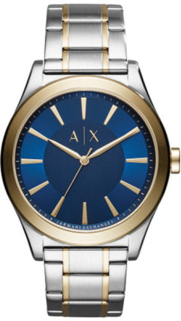  Shop Authentic Armani Exchange Nico Quartz Blue Dial Two Tone Steel Strap Watch For Men - AX2332 - Luxxuri