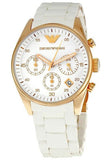  Shop Authentic Emporio Armani Sportivo White Dial White Rubber Strap Watch For Men - AR5919 - Luxxuri