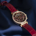  Shop Authentic Swarovski Passage Chrono Red Dial Red Leather Strap Watch for Women - 5580345 - Luxxuri
