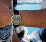  Shop Authentic Emporio Armani Renato Quartz Grey Dial Black Leather Strap Watch For Men - AR11049 - Luxxuri