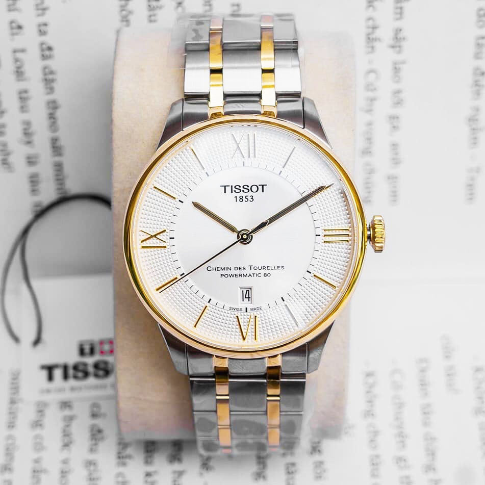  Shop Authentic Tissot Chemin des Tourelles Powermatic 80 Silver Dial Two Tone Steel Strap Watch for Men - T099.407.22.038.02 - Luxxuri