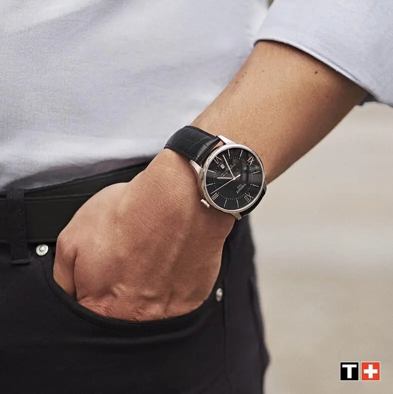  Shop Authentic Tissot Chemin Des Tourelles Powermatic 80 Black Dial Black Leather Strap Watch For Men - T099.407.16.058.00 - Luxxuri