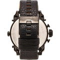  Shop Authentic Diesel Big Daddy Blue Dial Black Leather Strap Watch For Men - DZ7127 - Luxxuri