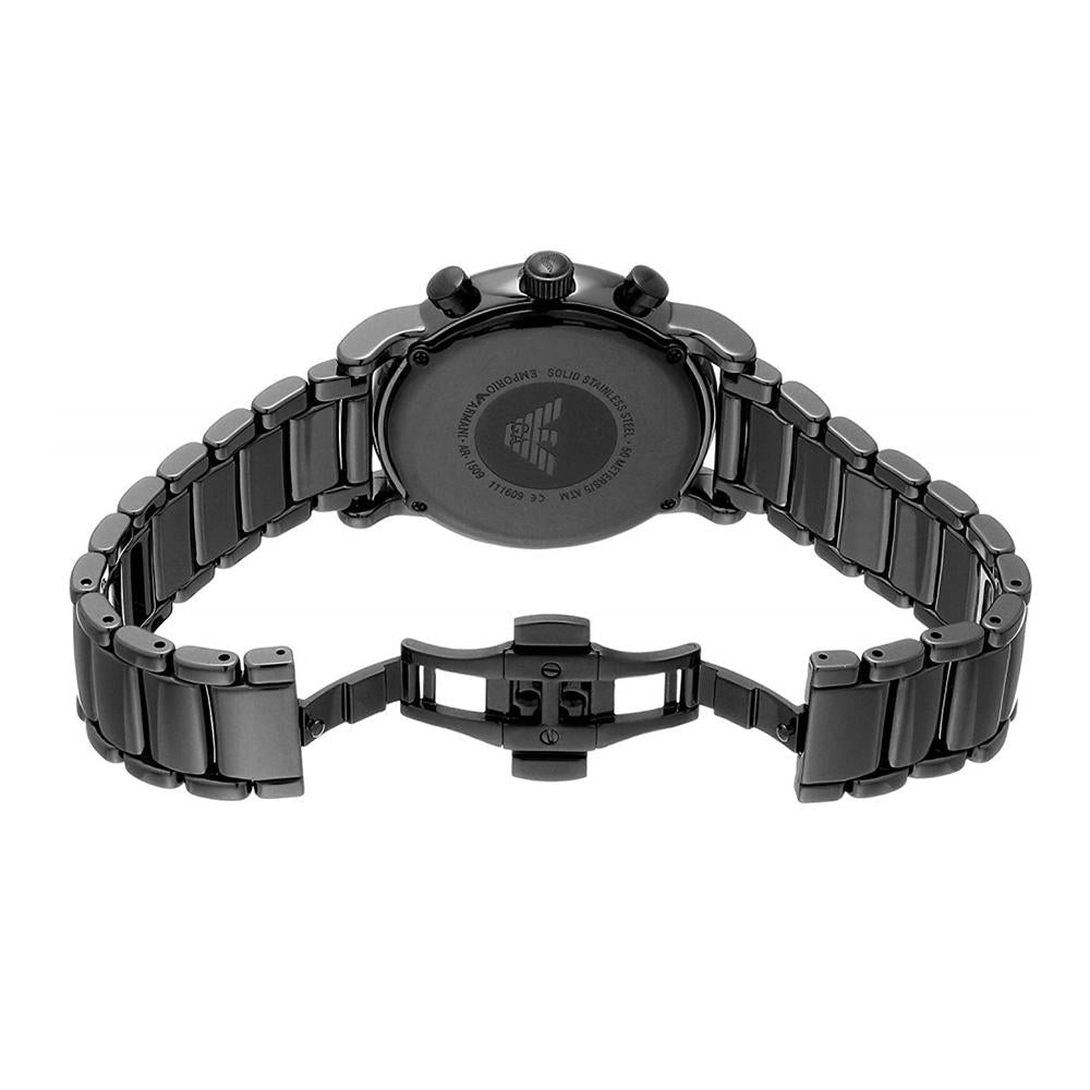  Shop Authentic Emporio Armani Luigi Ceramic Chronograph Black Dial Black Strap Watch For Men - AR1509 - Luxxuri